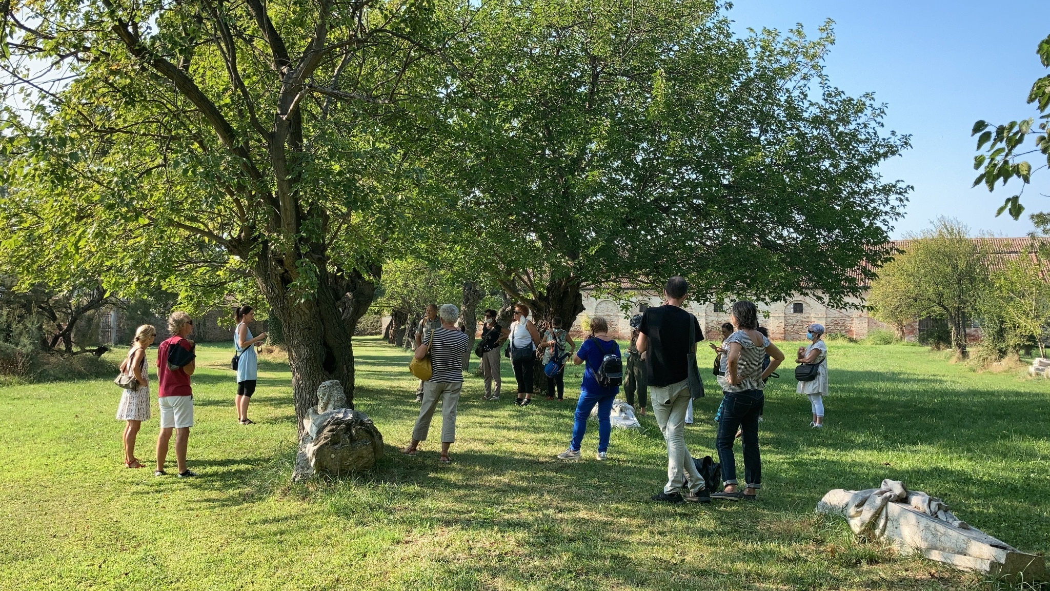 Visitors at the Lazzaretto Nuovo