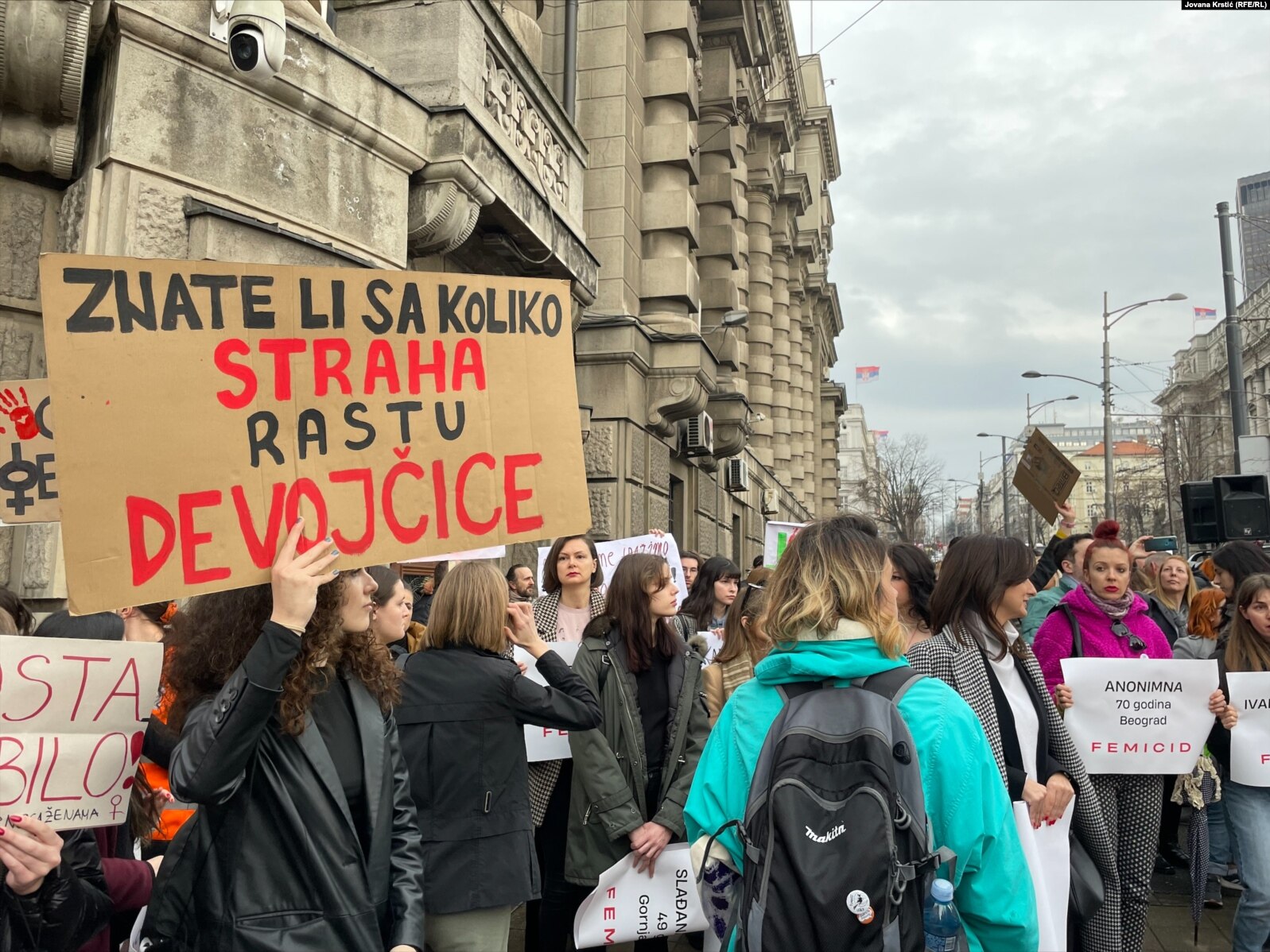 Women protest in Belgrade