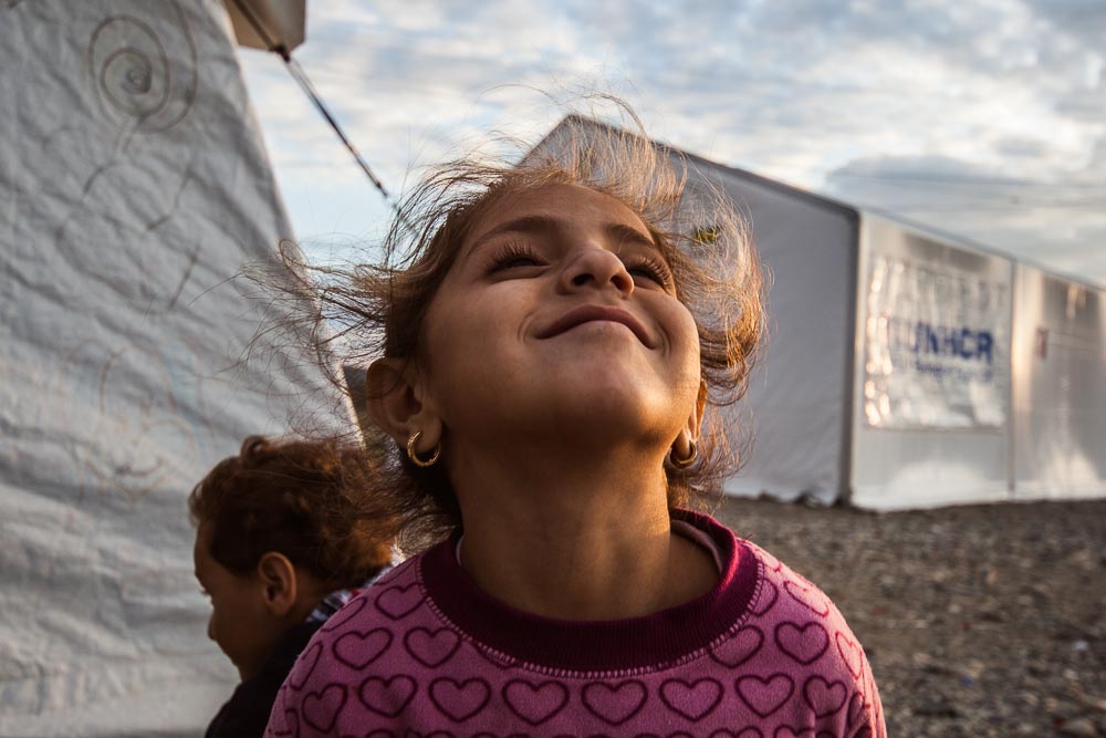 Child at Vinojug reception centre, Moller