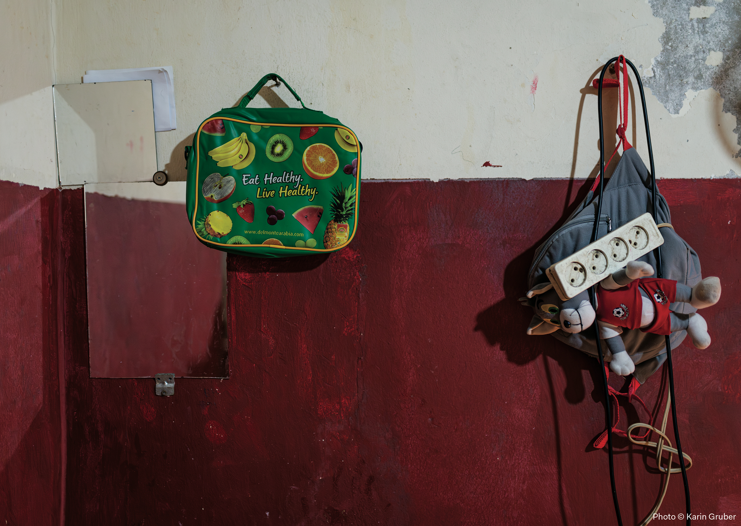 Belongings of a Syrian refugee family